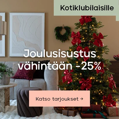 joulusisustus vähintään -25%