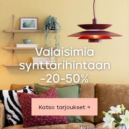 Valaisimia synttärihintaan -20-50%