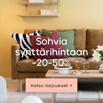 Sohvia synttärihintaan -20-50%