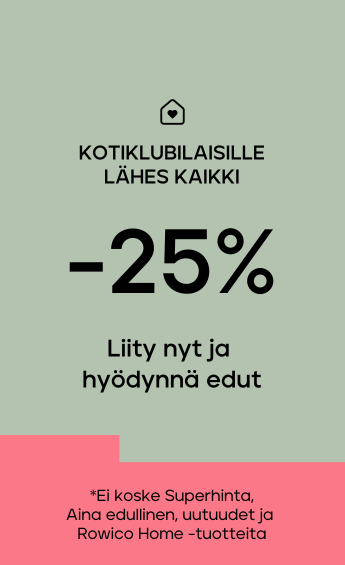 kotiklubilaisillle lähes kaikki -25%