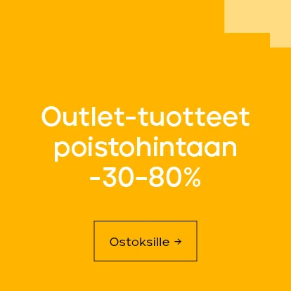 Outlet-tuotteet poistohintaan -30-80%
