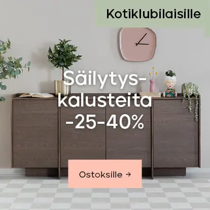 Kotiklubilaisille Säilytyskalusteita -25-40%