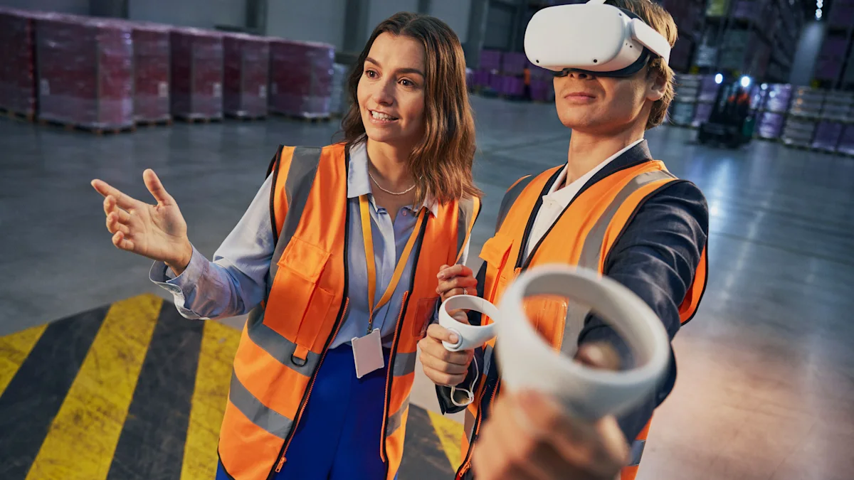 Posti employees are exploring new technology.