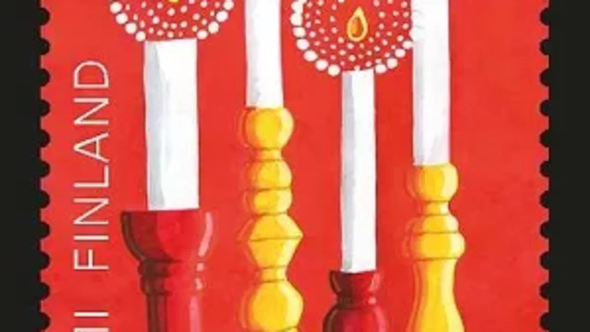 Kodinkynttilät joulupostimerkki