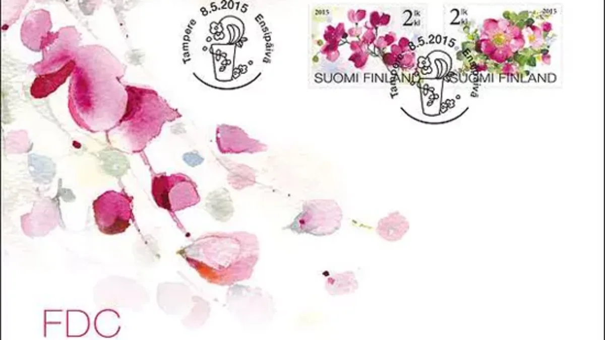 The Floral beauty sheet is handily folded and shows the rugosa rose, a familiar sight along Finnish roadsides and gardens, as well as the more sophisticated cultivated orchid.