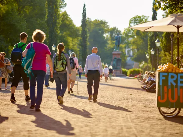 People walking in the park