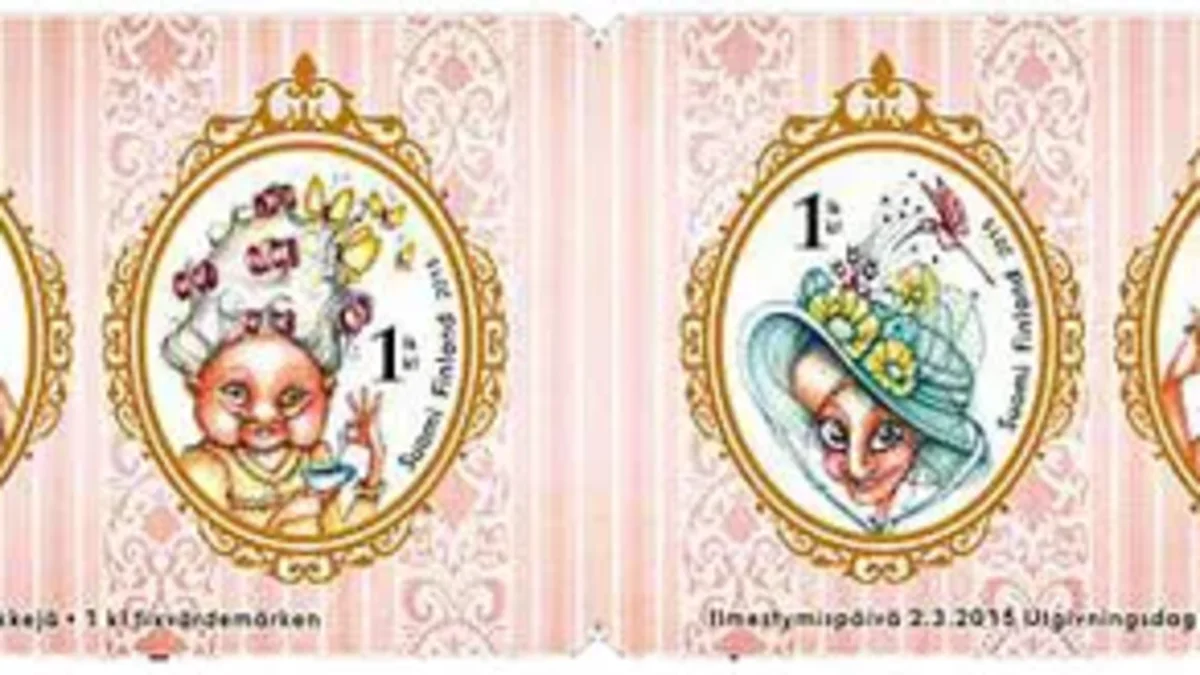 karikatyyrimäisiä naishahmoja peilailemassa omaa kuvaansa