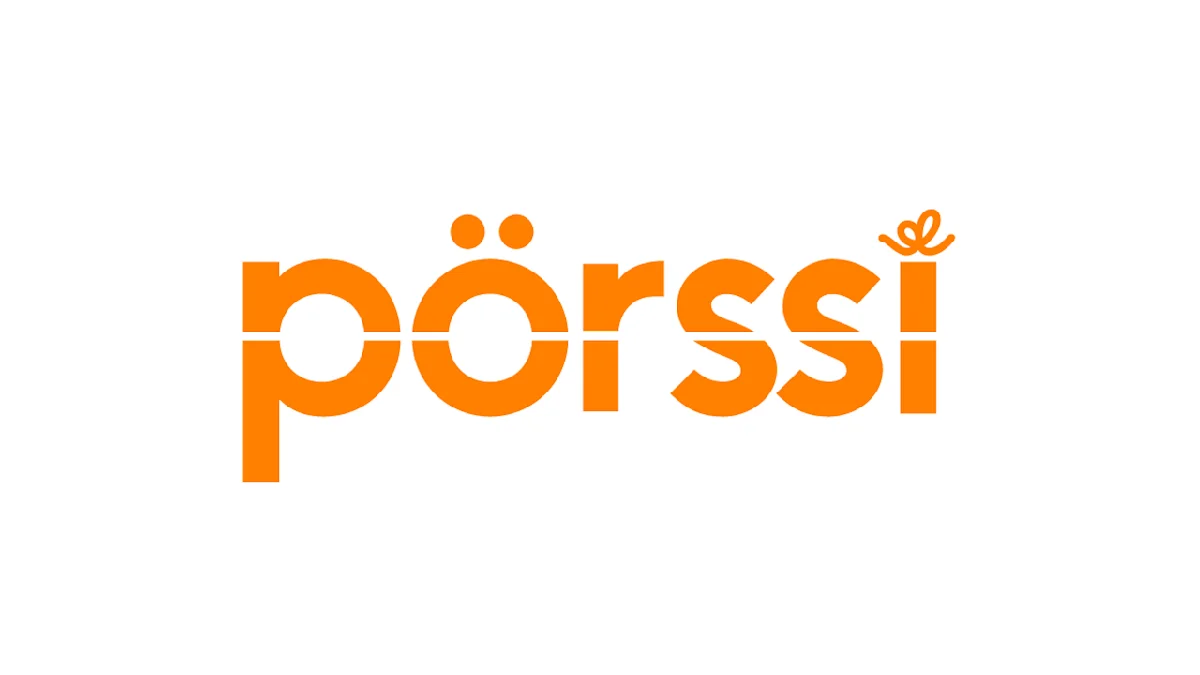 Pörssi written in the Posti logo font