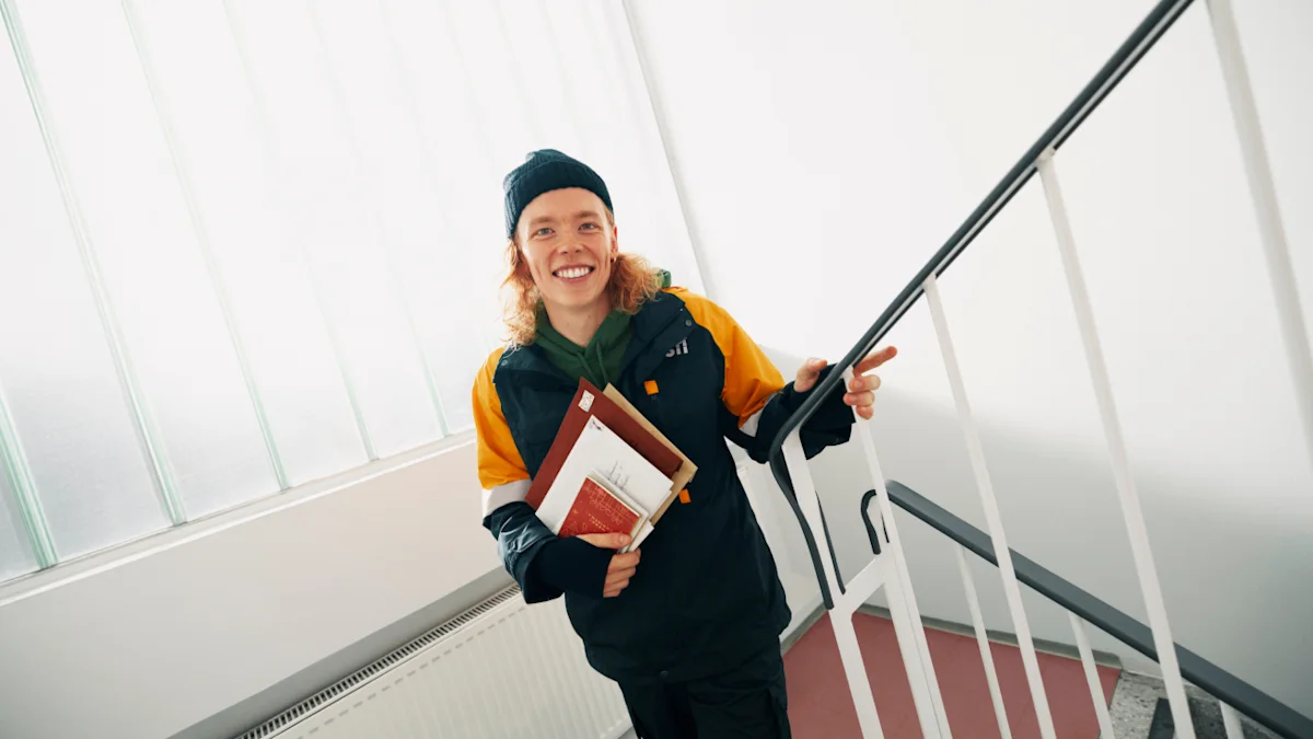 The seasonal worker is delivering mail.