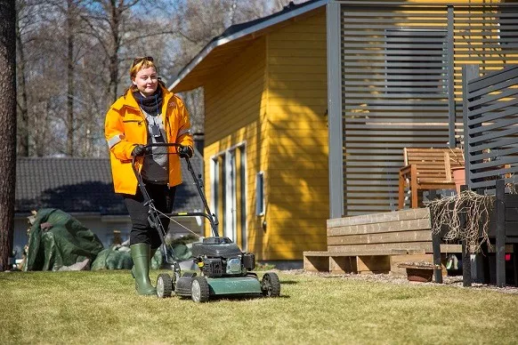 Cutting grass
