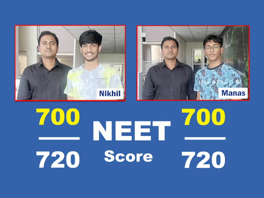 NEET student results and medical college selections associated with Sarat Chandra Academy.