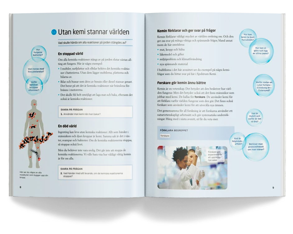 Spektrum kemi light open book