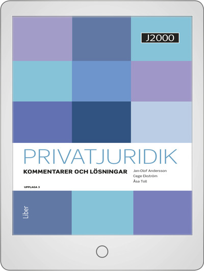 J2000 Privatjuridik Kommentarer och lösningar Onlinebok