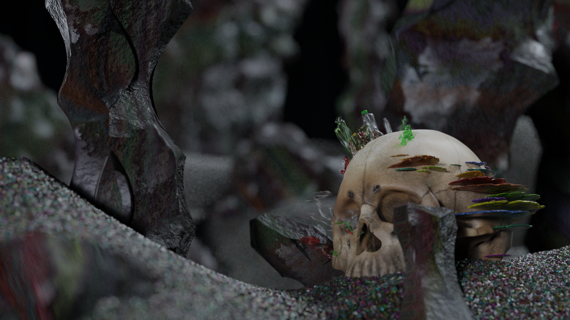 Mushrooms and Skulls s21