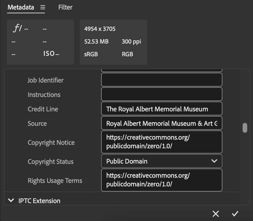 screenshot of Adobe Bridge metadata review menu