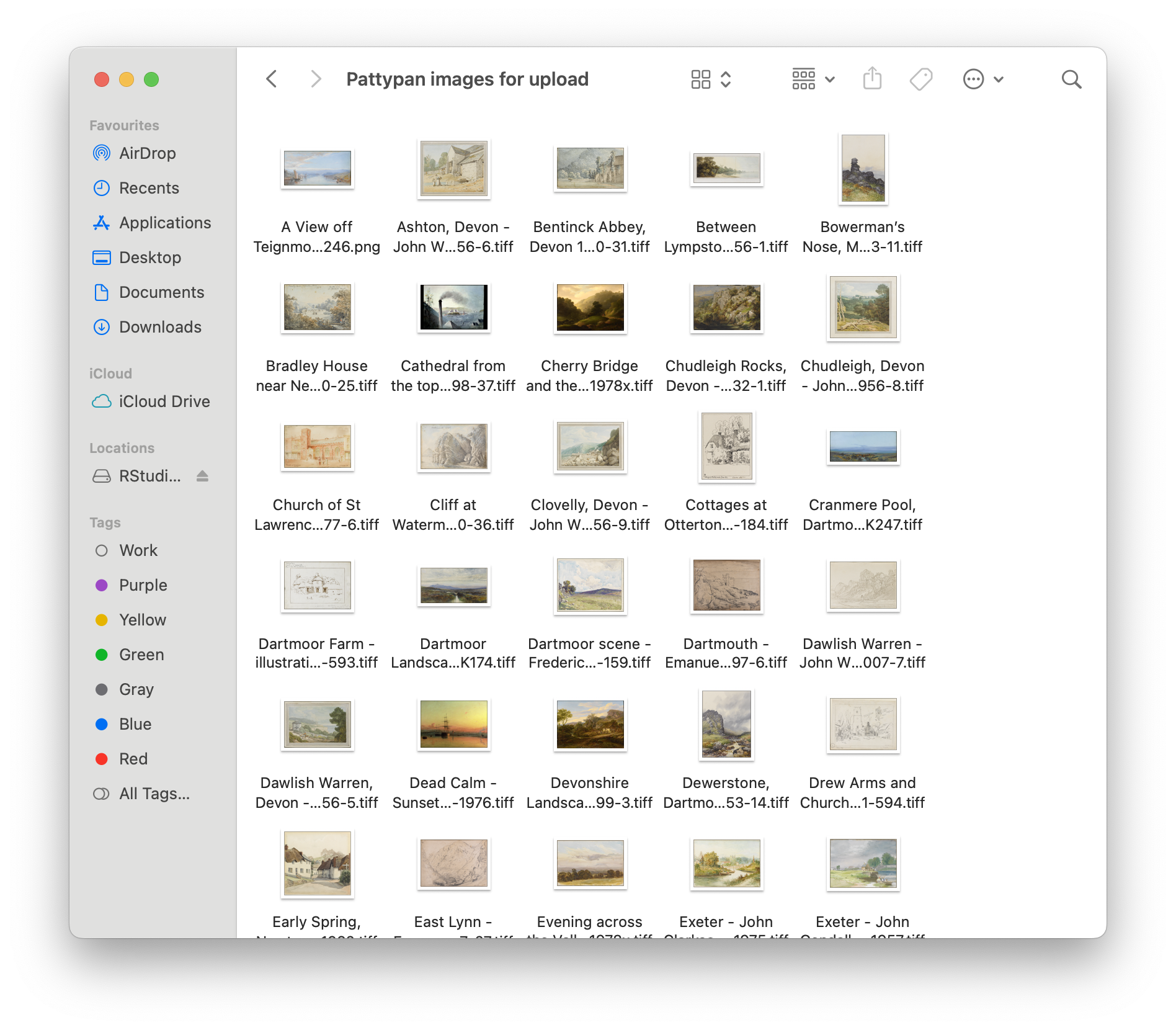 screenshot of a folder with image files