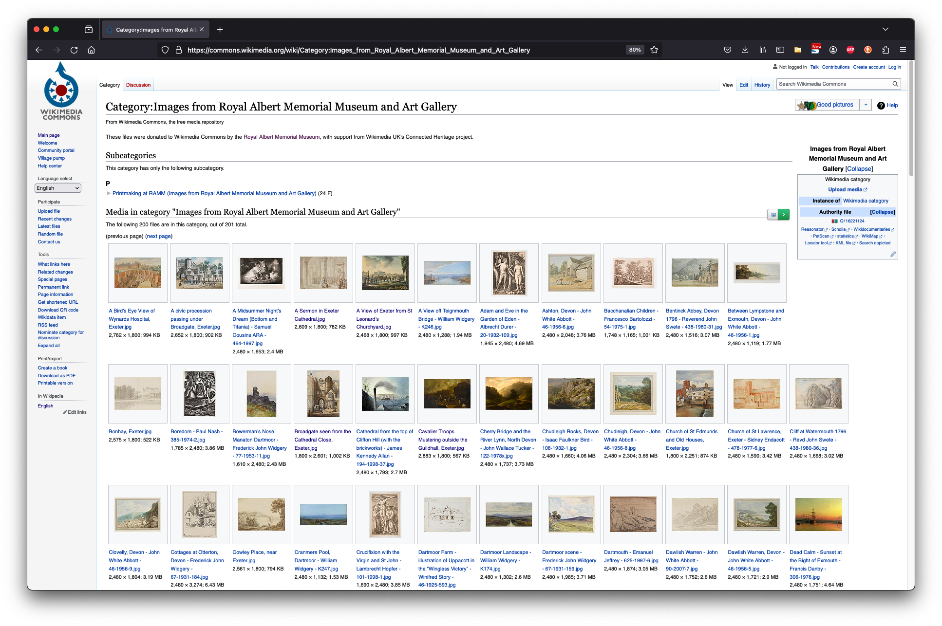 Category page for Images from the Royal Albert Memorial Museum & Art Gallery