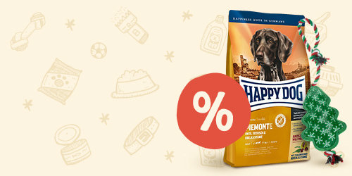 Jetzt Happy Dog mit XMAS-Toy GRATIS sichern!