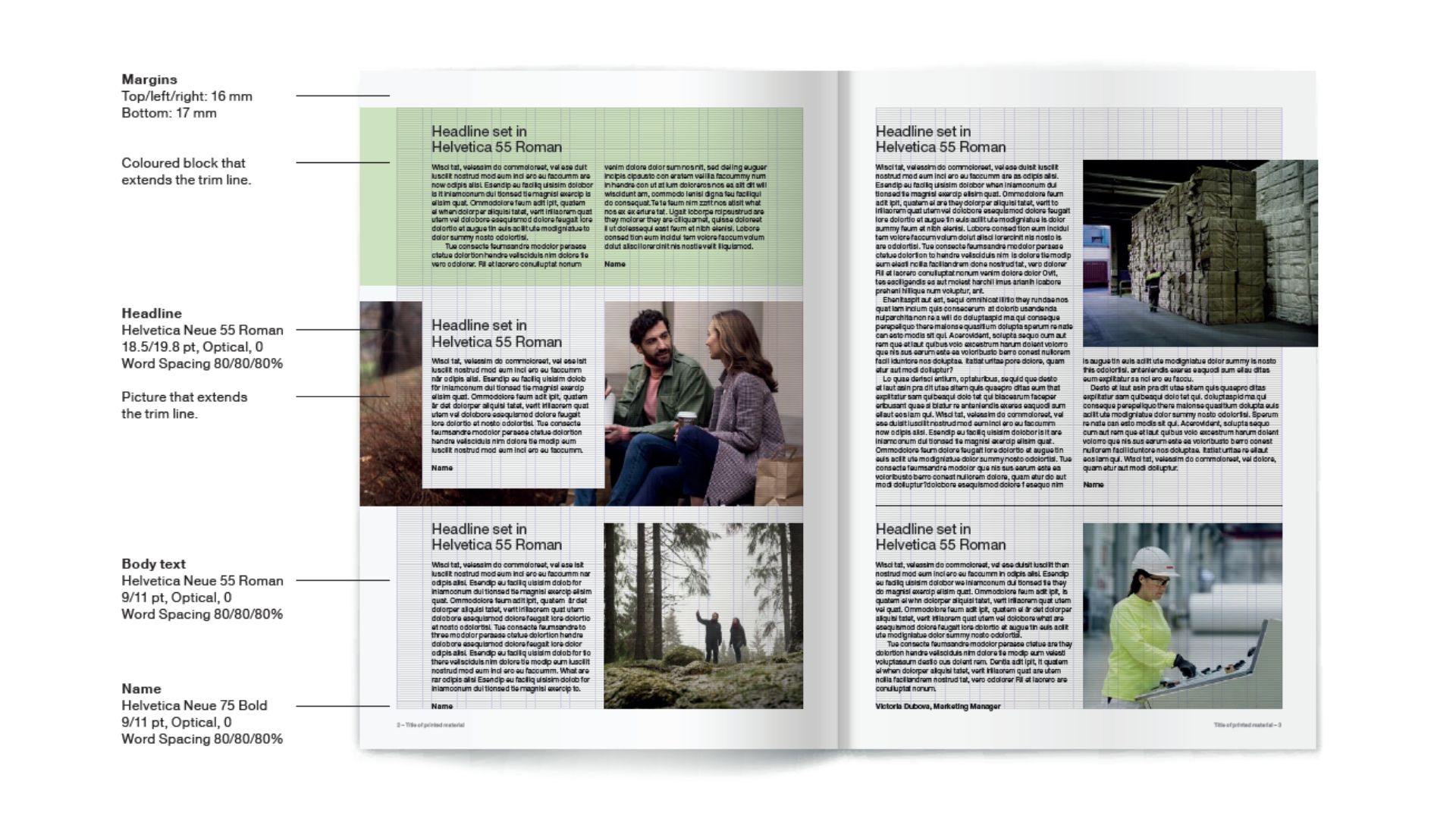 Stora Enso newsletter spread