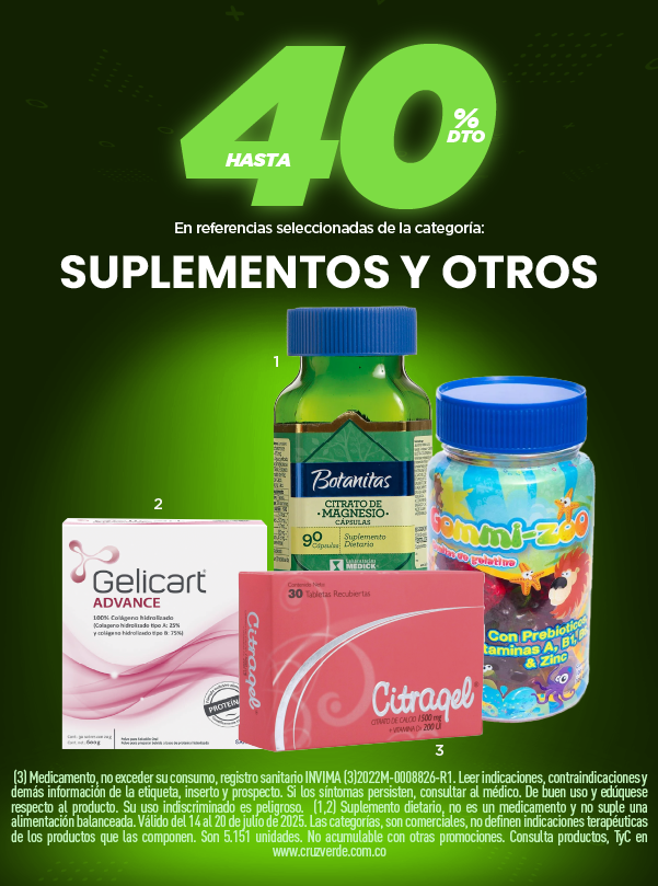 productos de suplementos en cruz verde