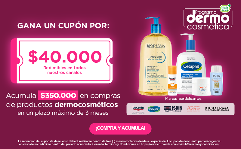 Gana un cupon programa dermocosmética