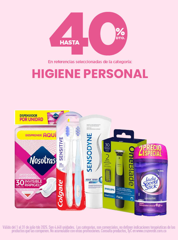 productos de Cuidado personal en cruz verde