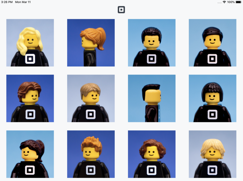 Our Order Ahead React Native App for buying Square Legos and demoed at ShopTalk.