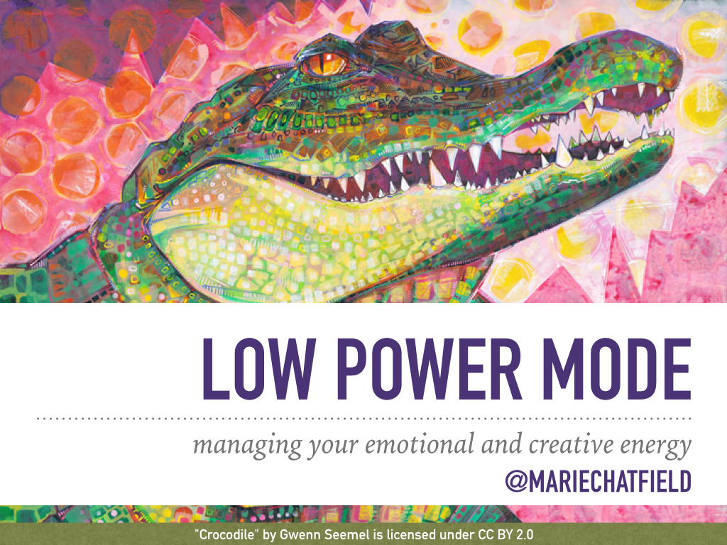 Low Power Mode: Managing Your Emotional and Creative Energy