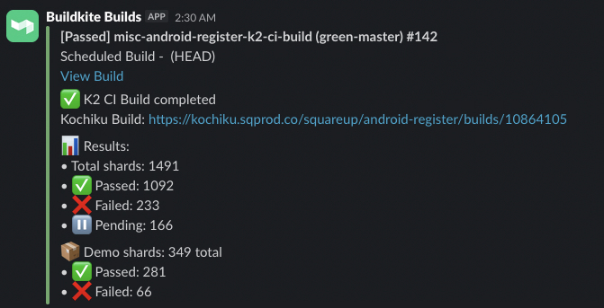 Slack message screenshot