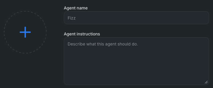 Creating a new agent from the Agents view