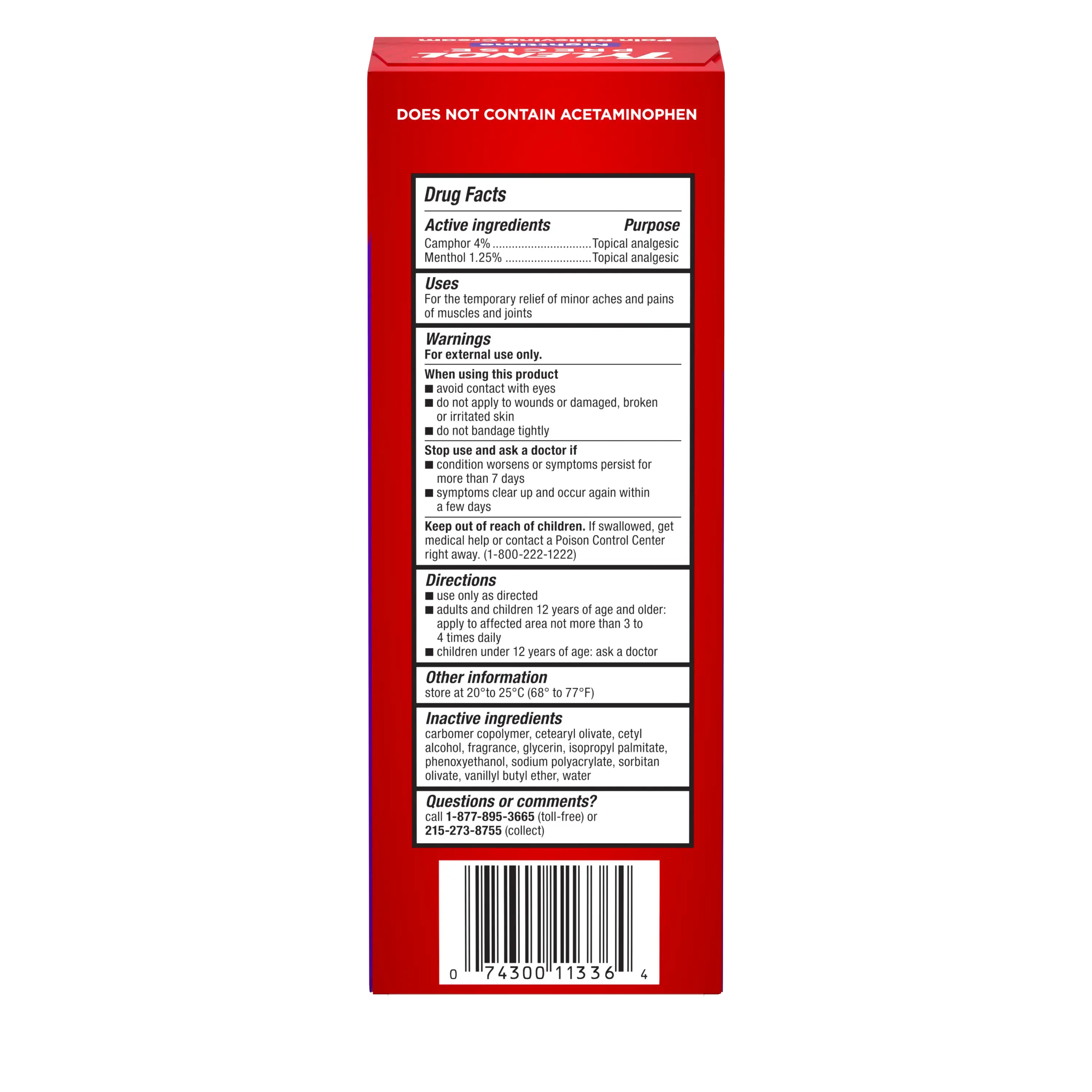 TYLENOL® PRECISE® Nighttime Pain Relieving Cream