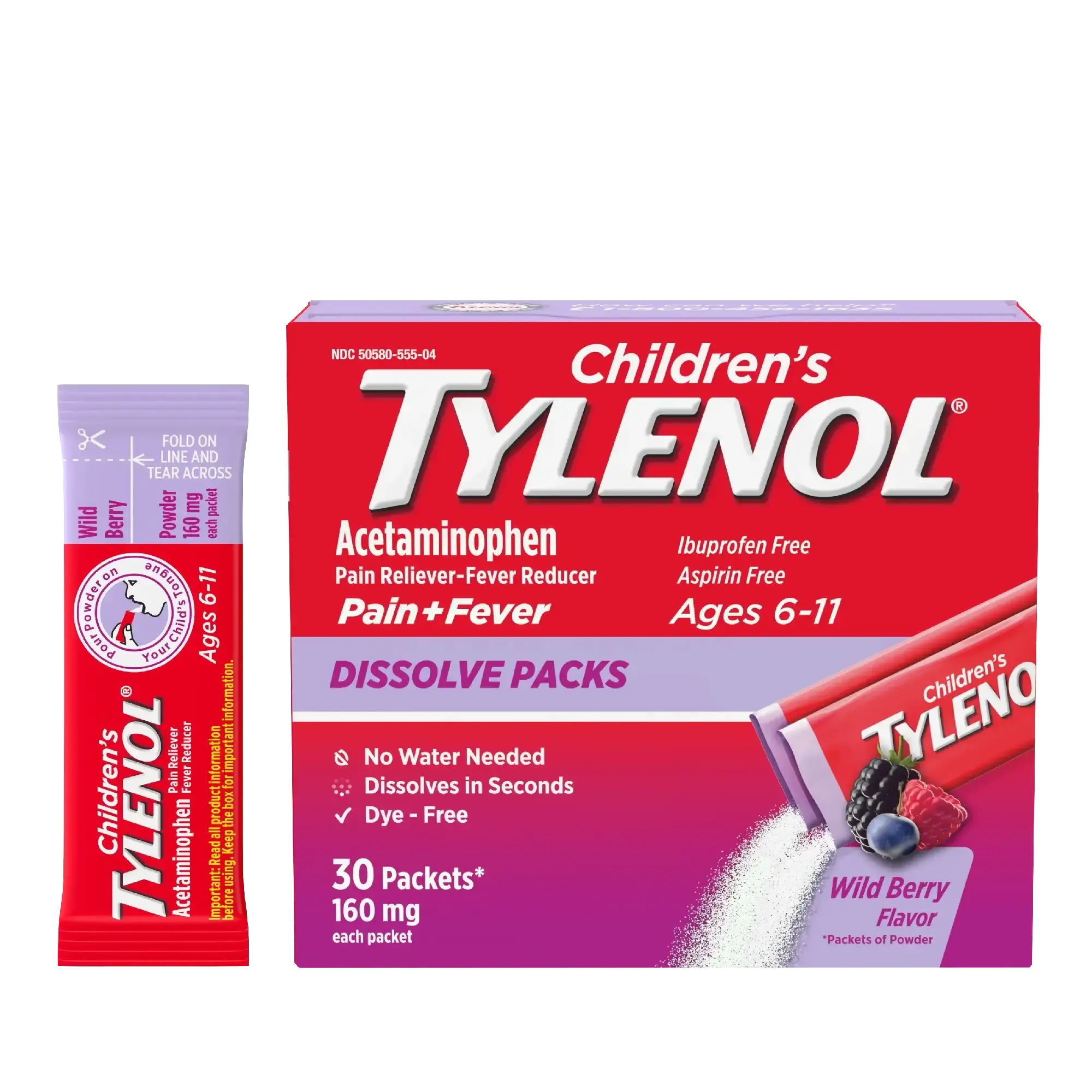Chlidren's Tylenol® dissolve packs