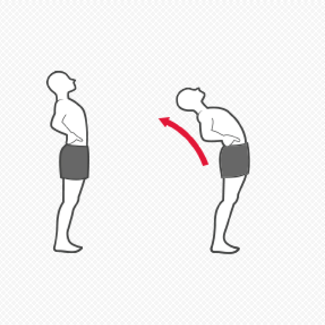 Graphic demonstrating a lower back stretch