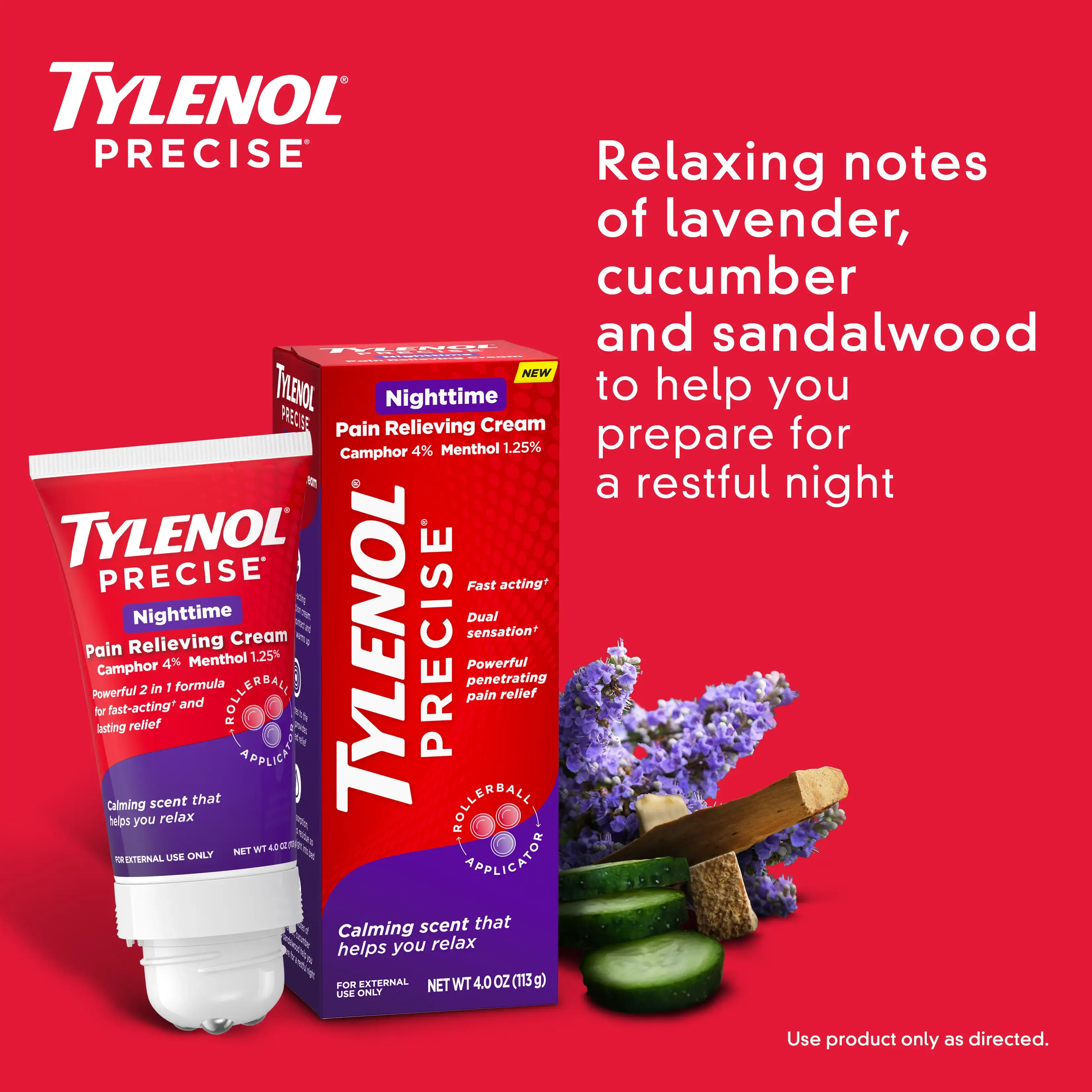 TYLENOL® PRECISE® Nighttime Pain Relieving Cream