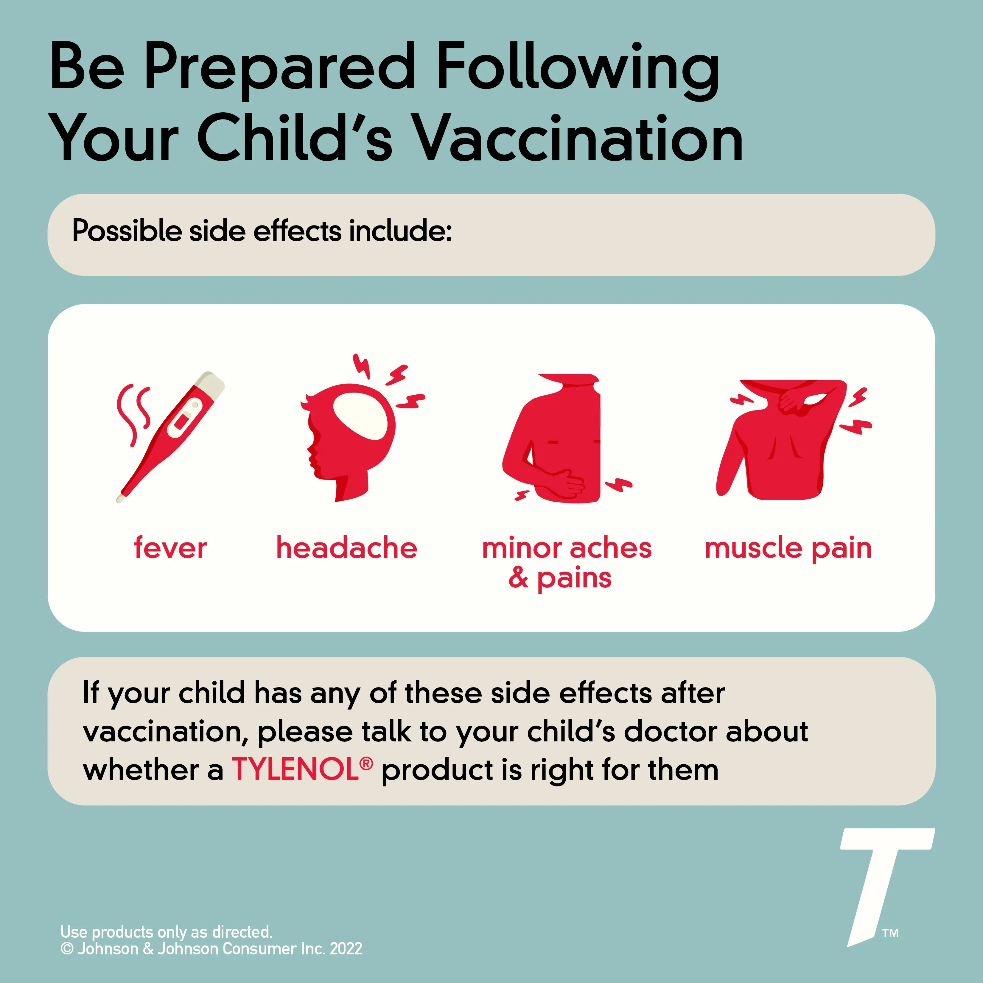 Be prepared for child's vaccination