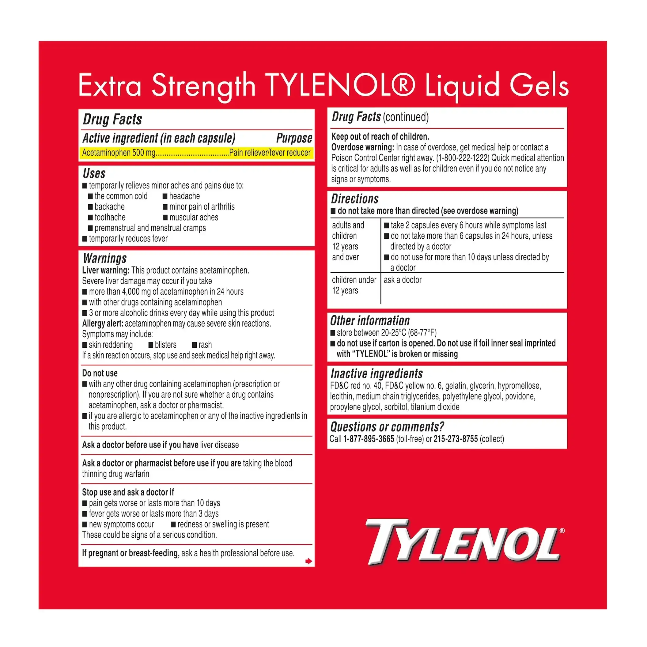 TYLENOL® Extra Strength Liquid Gels