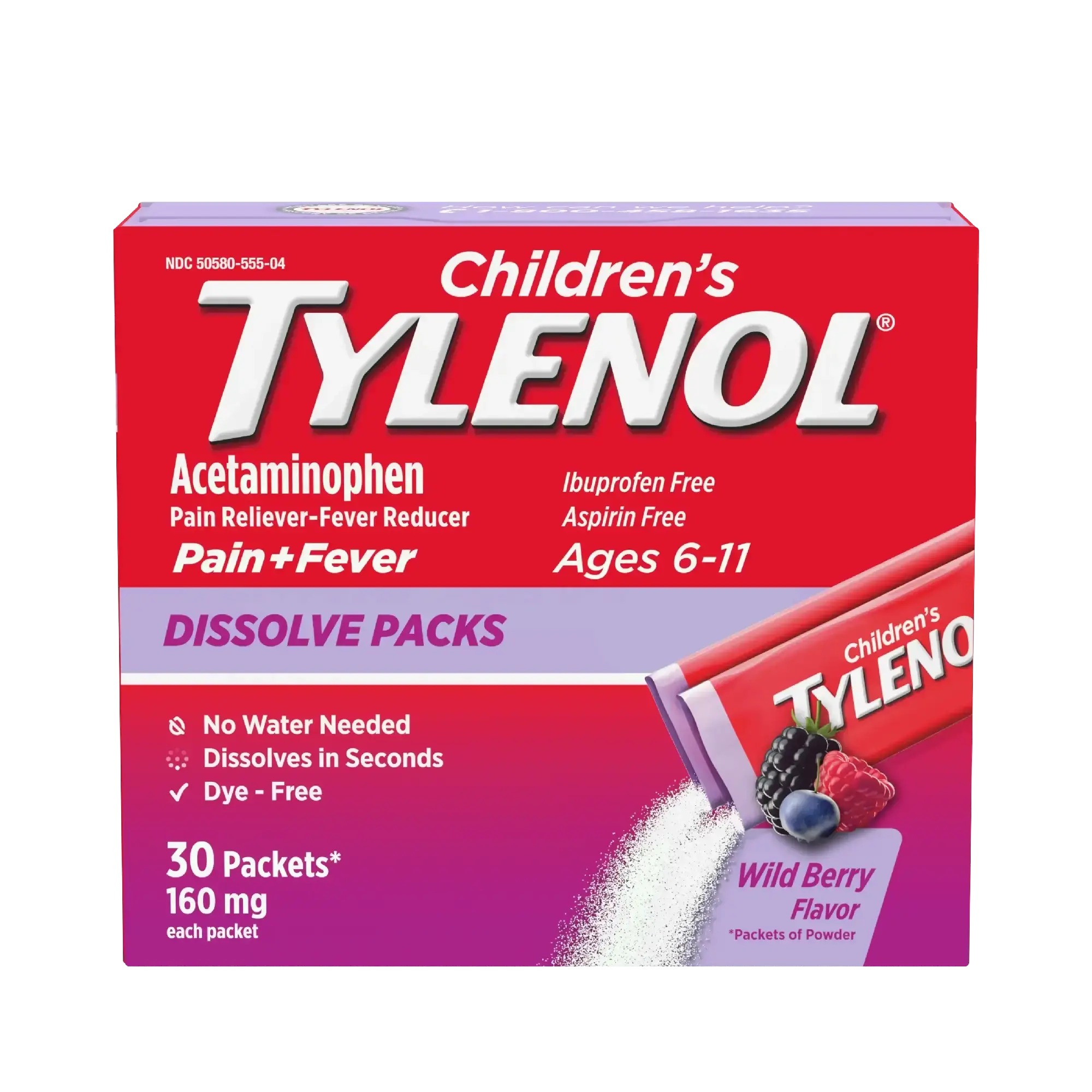 Chlidren's Tylenol® dissolve packs