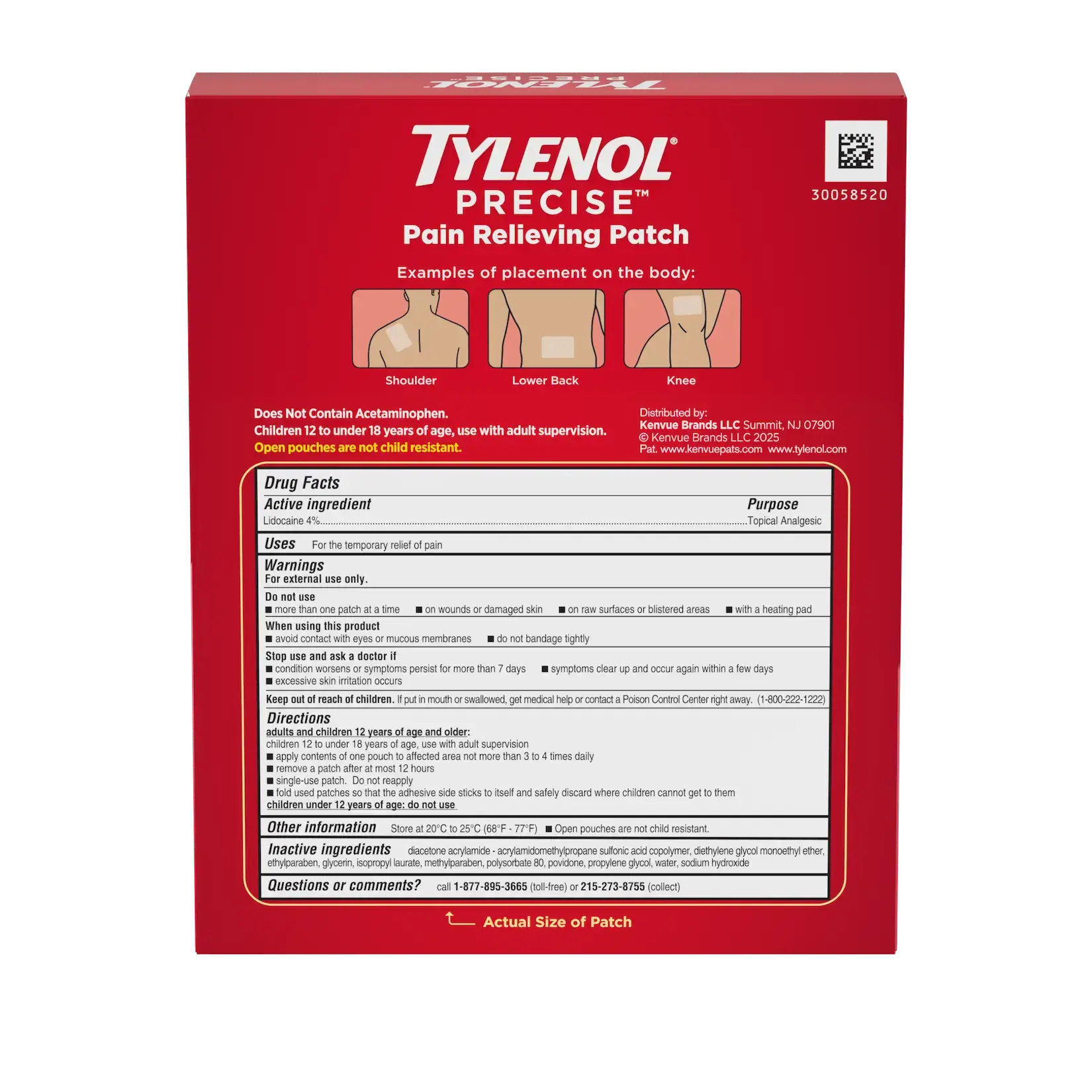 TYLENOL® PRECISE™ Pain Relieving Patches