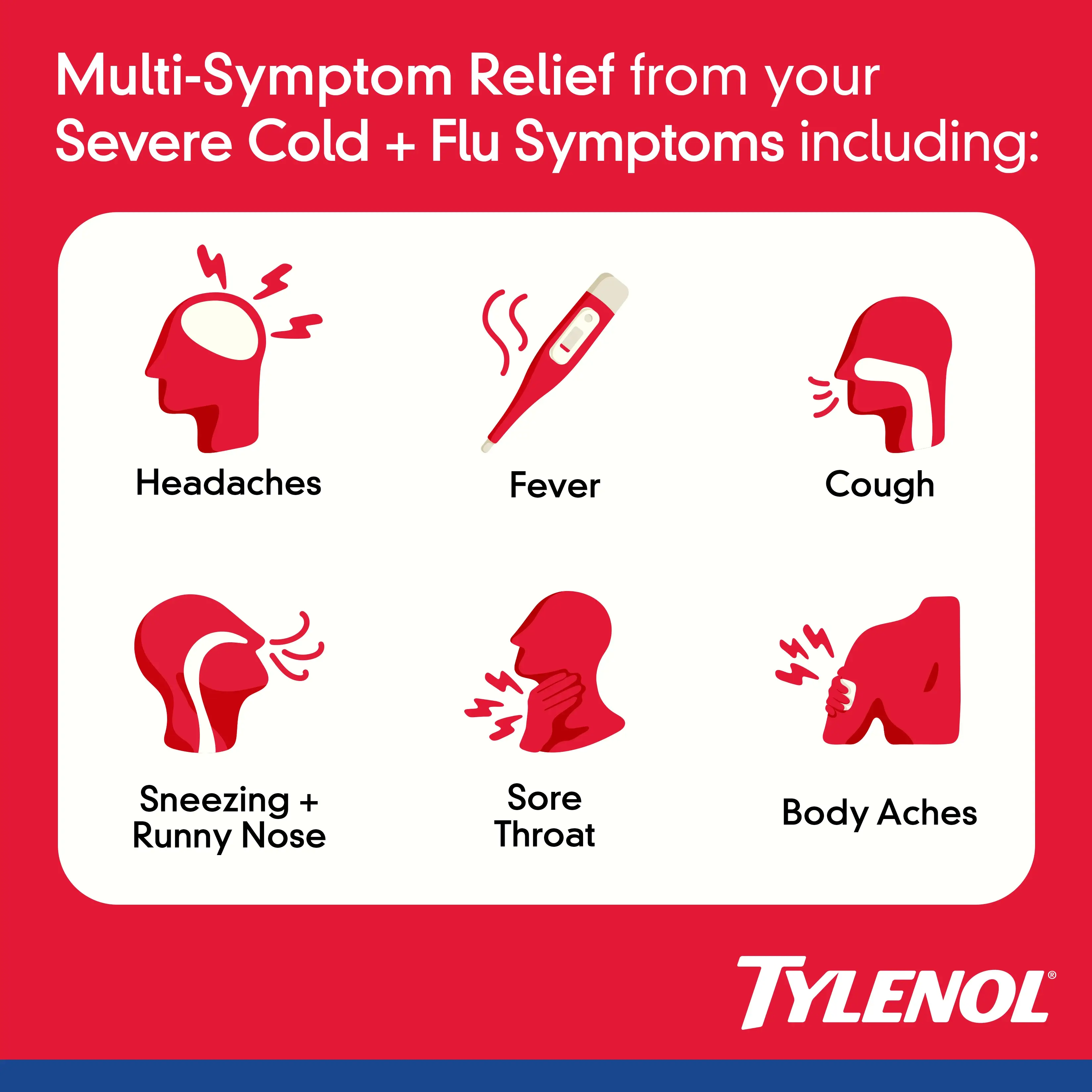 TYLENOL® Extra Strength Cough + Sore Throat Day & Night Caplets (comprimidos)