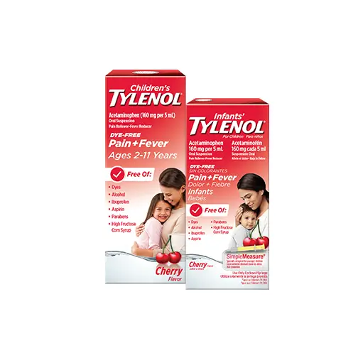 Children's and Infants' TYLENOL product packages