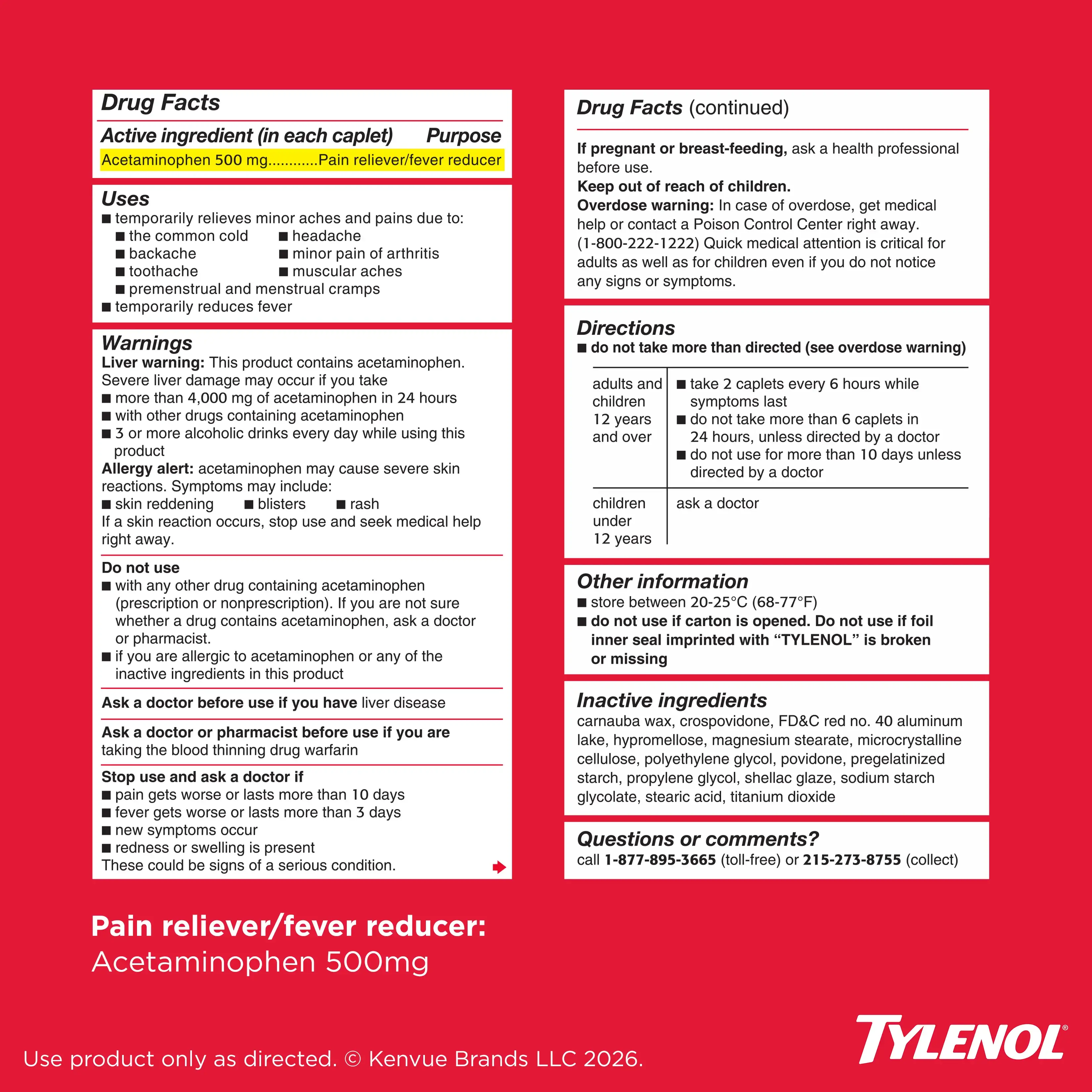 TYLENOL® Extra Strength Caplets