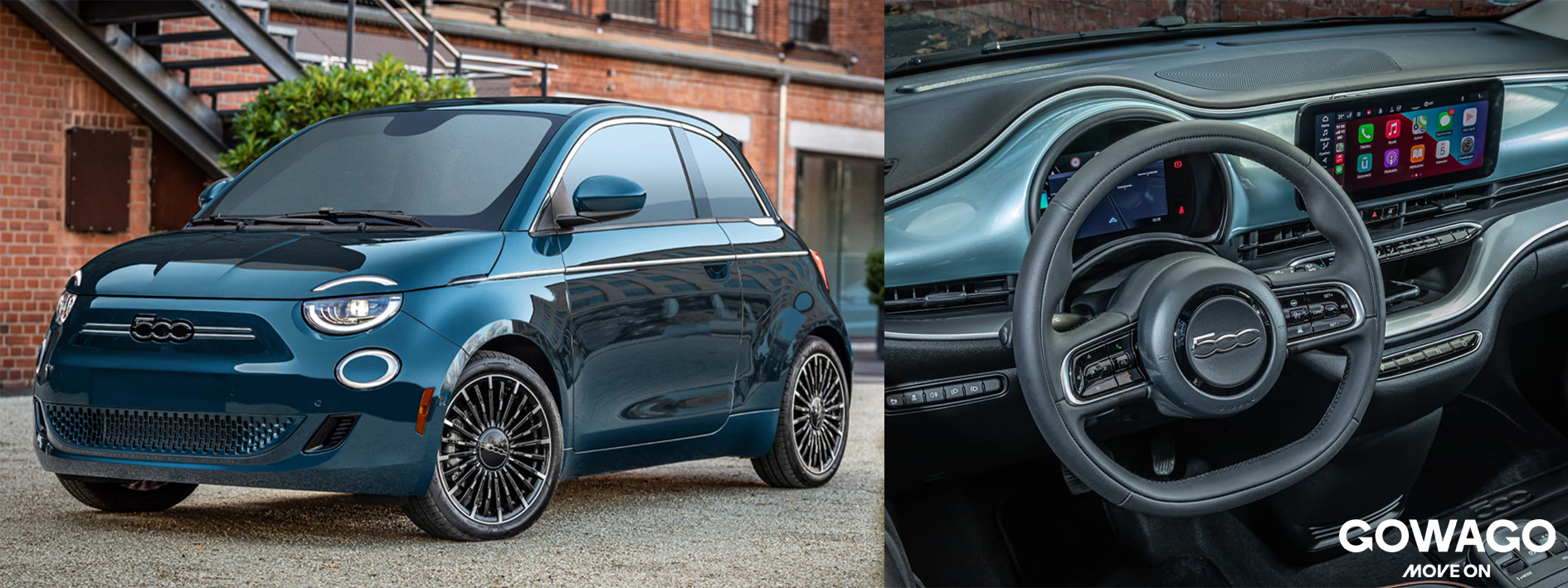 Fiat 500e d'occasion interieur et exterieur