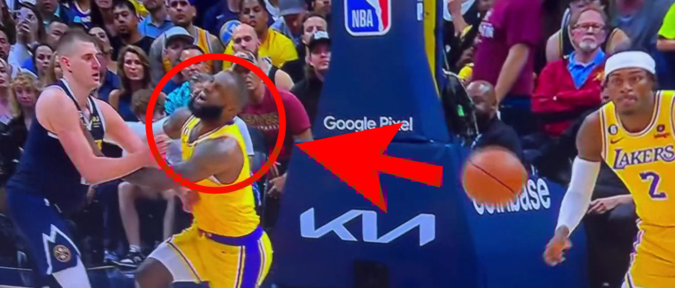 LeBron James Pulls Off Absurd Flop In Game 2 Loss To Denver Nuggets