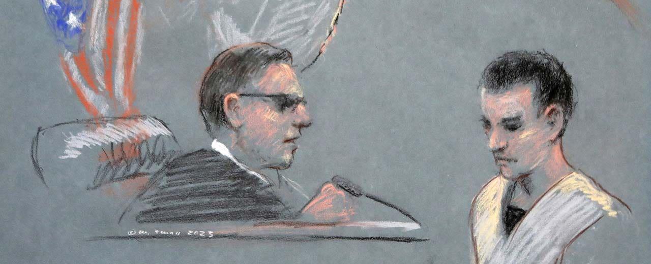 Pentagon leak suspect Jack Teixeira charged in federal court, tells dad 'I love you'