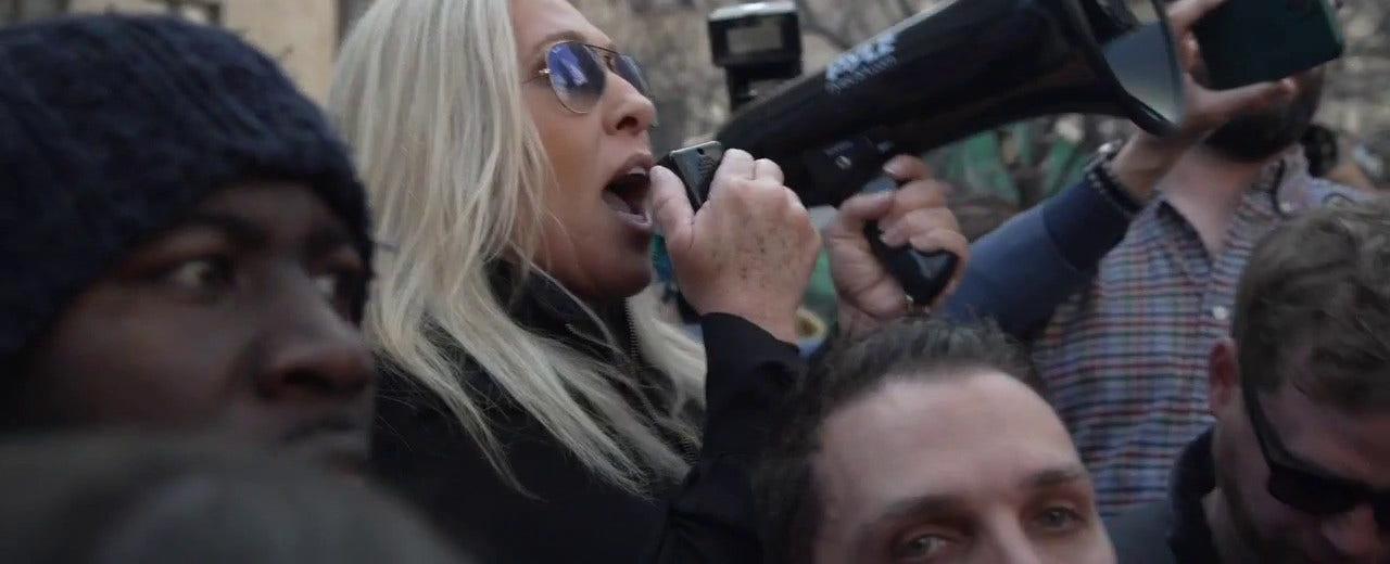 Marjorie Taylor Greene leads NYC rally protesting Trump indictment, after receiving warning from Mayor Adams