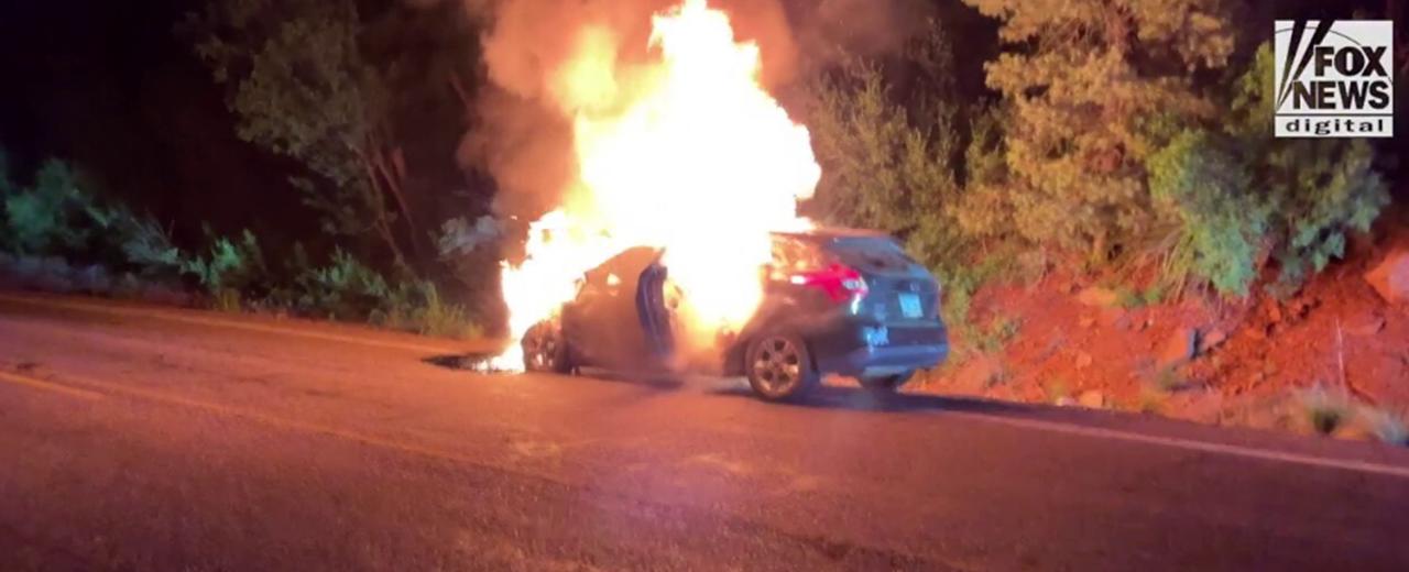 Arizona man heroically saves two toddlers from burning car moments before it's engulfed in flames