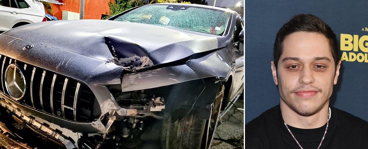 Pete Davidson charged with reckless driving after allegedly crashing vehicle into Beverly Hills home