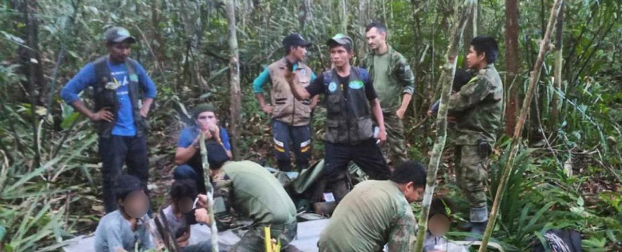Missing Colombian children from deadly jungle plane crash found alive after 40-day search