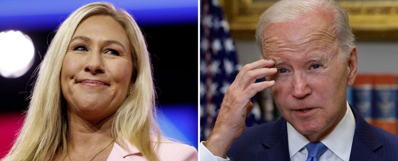 Marjorie Taylor Greene announces impeachment articles against President Biden