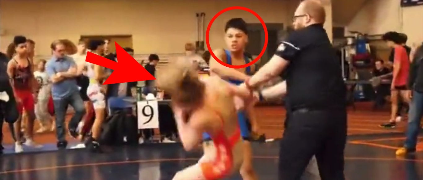 Wrestler Knocks Out Opponent With Cheap Shot After Getting Destroyed In Match
